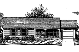 Country Exterior - Front Elevation Plan #30-232