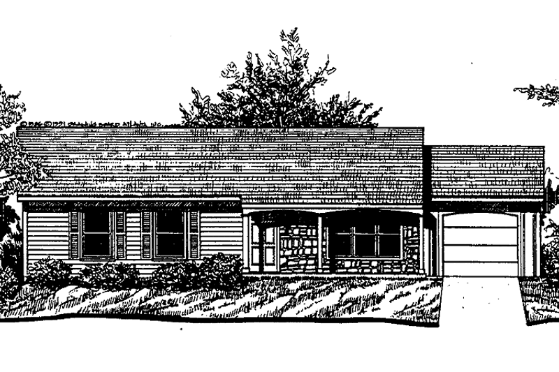 Architectural House Design - Country Exterior - Front Elevation Plan #30-232