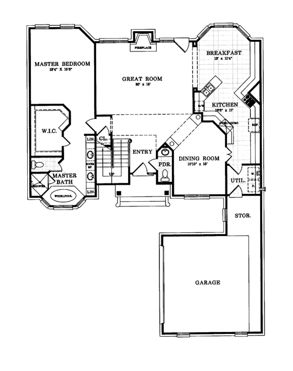 House Plan Design - Traditional Floor Plan - Main Floor Plan #952-8