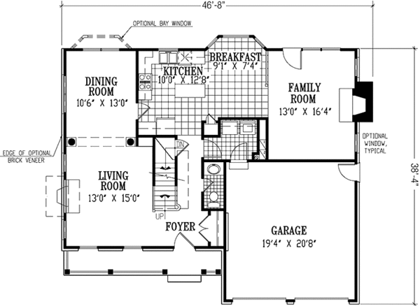 Dream House Plan - Country Floor Plan - Main Floor Plan #953-18