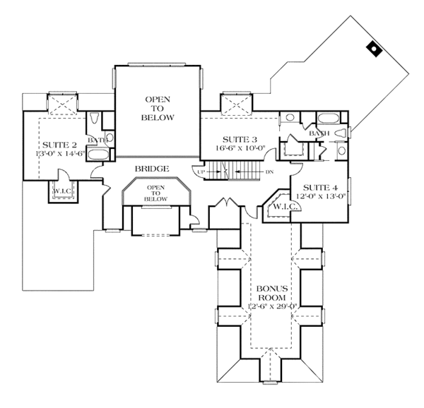 Dream House Plan - Traditional Floor Plan - Upper Floor Plan #453-420