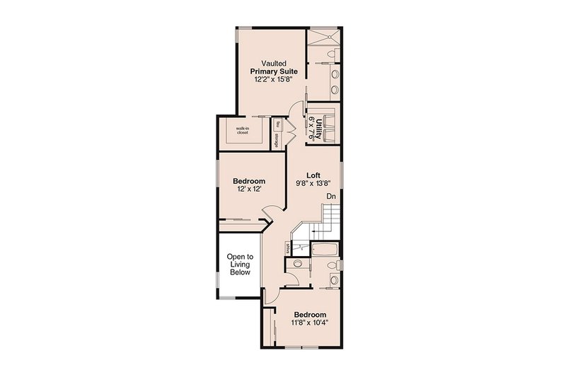 Home Plan - Floor Plan - Upper Floor House Plan #124-1004 - 3 bed, 3 bath