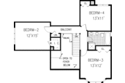 European Style House Plan - 4 Beds 2.5 Baths 2225 Sq/Ft Plan #3-182 