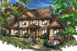 Craftsman Exterior - Front Elevation Plan #71-145