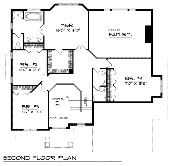 Home Plan - Mediterranean Floor Plan - Upper Floor Plan #70-498