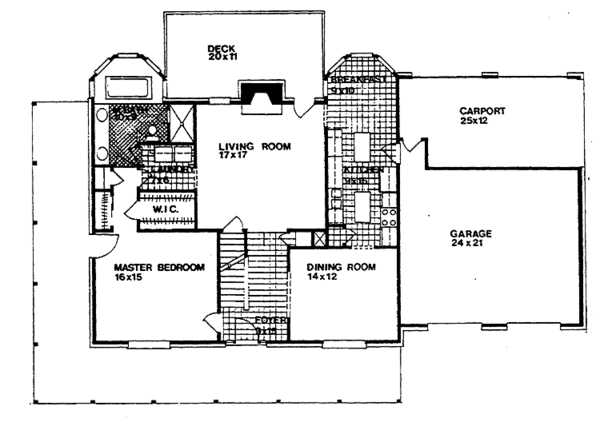 Country Floor Plan - Main Floor Plan #30-293