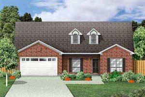 Colonial Exterior - Front Elevation Plan #84-215
