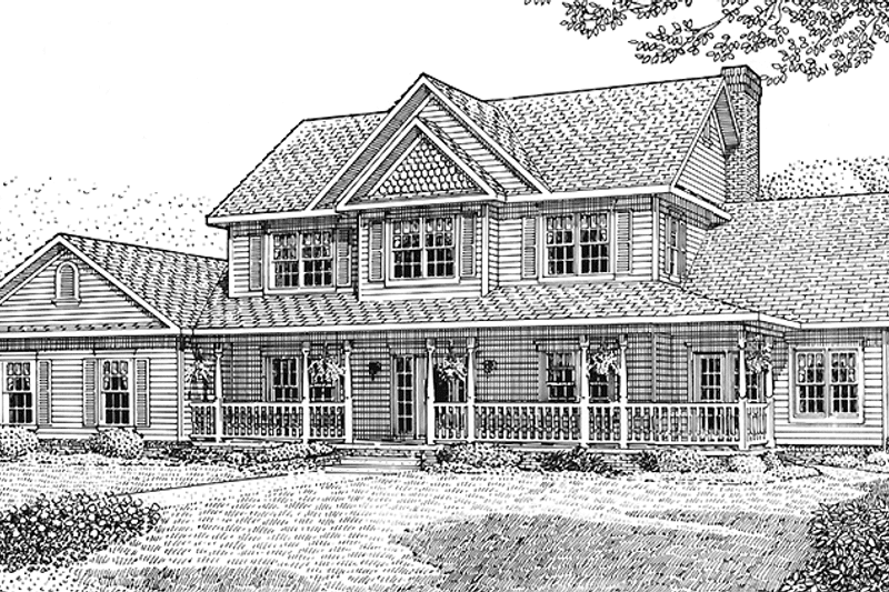 Architectural House Design - Exterior - Front Elevation 3 for Victorian House Plan #11-258 - 5 bed, 3.5 bath