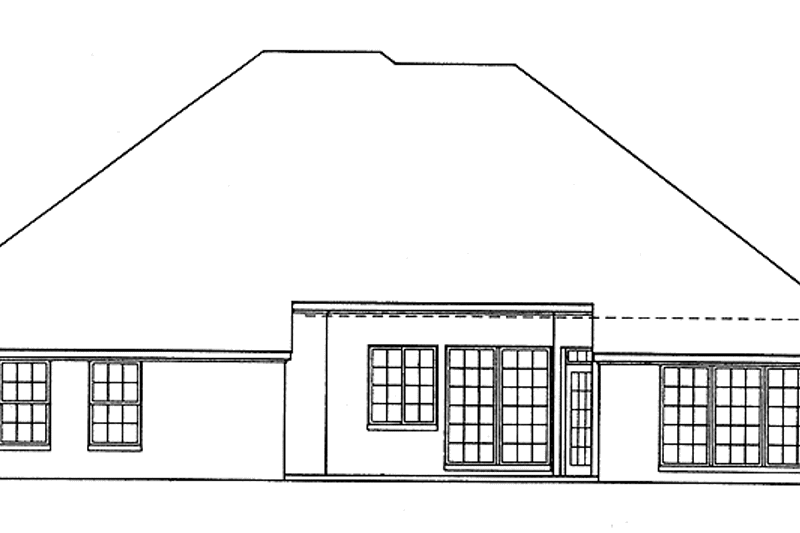 Home Plan - Exterior - Rear Elevation for Mediterranean House Plan #310-1011 - 4 bed, 2.5 bath
