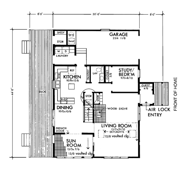 House Plan Design - Cabin Floor Plan - Main Floor Plan #320-1170