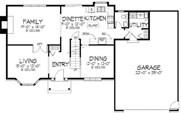 Architectural House Design - Tudor Floor Plan - Main Floor Plan #51-723