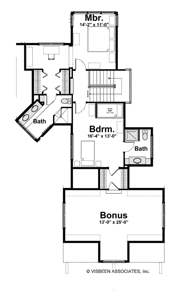 House Plan Design - Craftsman Floor Plan - Upper Floor Plan #928-219