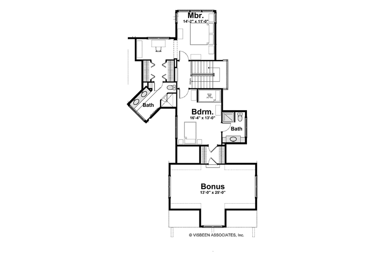 Home Plan - Floor Plan - Upper Floor for Craftsman House Plan #928-219 - 3 bed, 3 bath
