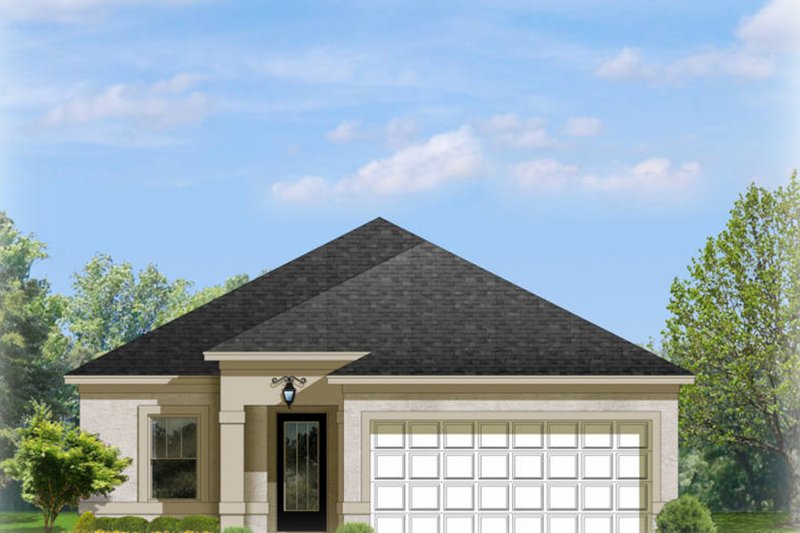 Architectural House Design - Exterior - Front Elevation 3 for Mediterranean House Plan #1058-89 - 3 bed, 2 bath