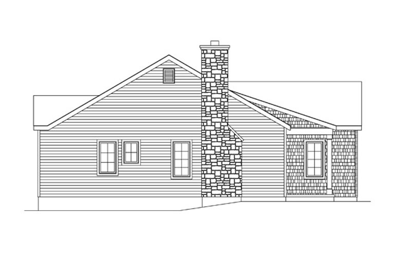 Architectural House Design - Exterior - Other Elevation 1 for Cottage House Plan #22-616 - 2 bed, 2 bath