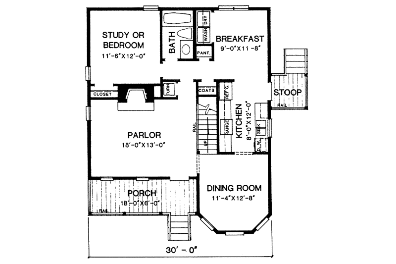 Dream House Plan - Floor Plan - Main Floor for Victorian House Plan #10-269 - 4 bed, 3 bath