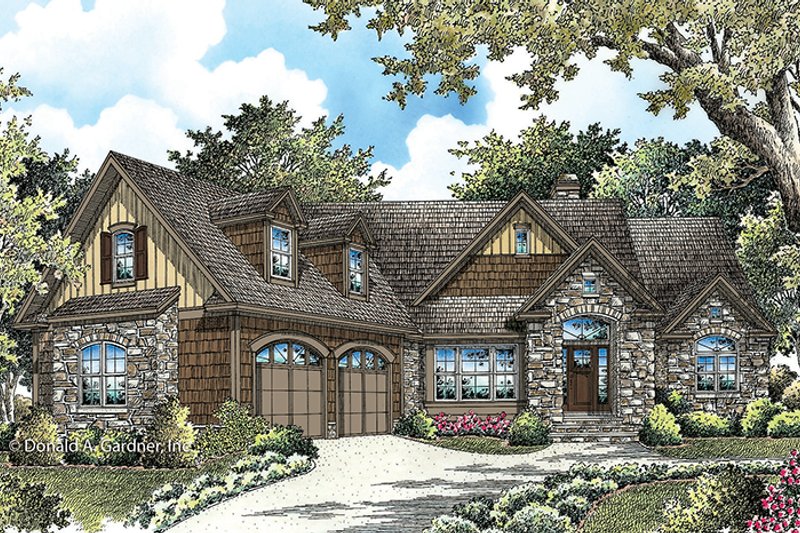 Dream House Plan - Exterior - Front Elevation 5 for Cottage House Plan #929-992 - 4 bed, 4 bath