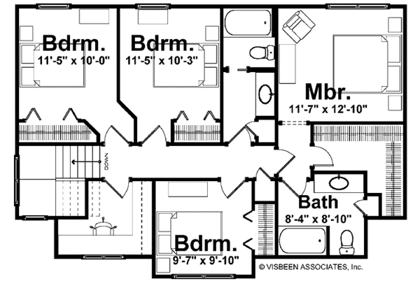 Dream House Plan - Country Floor Plan - Upper Floor Plan #928-160