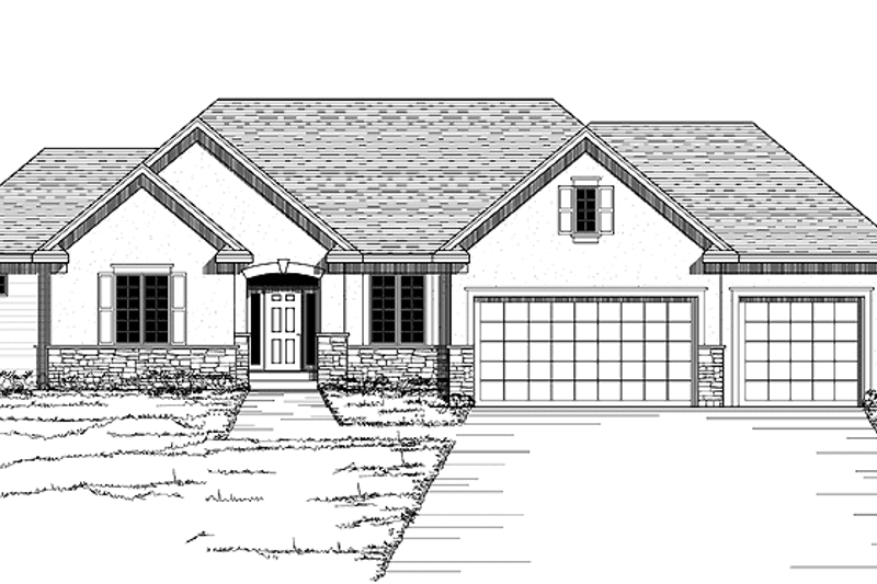 Home Plan - European Exterior - Front Elevation Plan #51-612