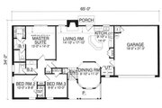 Country Style House Plan - 3 Beds 2 Baths 1294 Sq/Ft Plan #40-372 