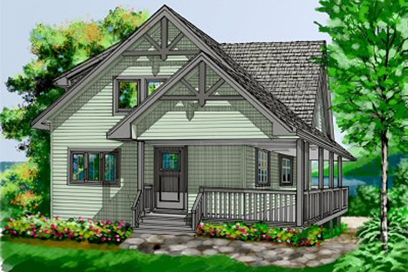 House Blueprint - Exterior - Front Elevation Plan #118-108