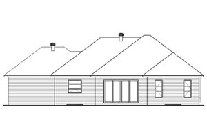 Exterior - Rear Elevation for Ranch House Plan #23-2650 - 2 bed, 1 bath