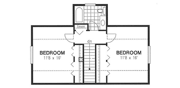House Design - Cottage Floor Plan - Upper Floor Plan #18-287