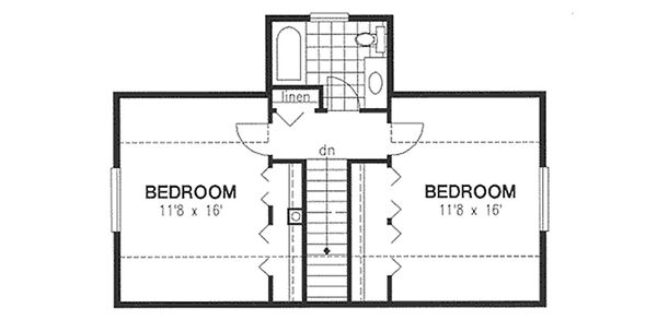 House Blueprint - Cottage Floor Plan - Upper Floor Plan #18-287