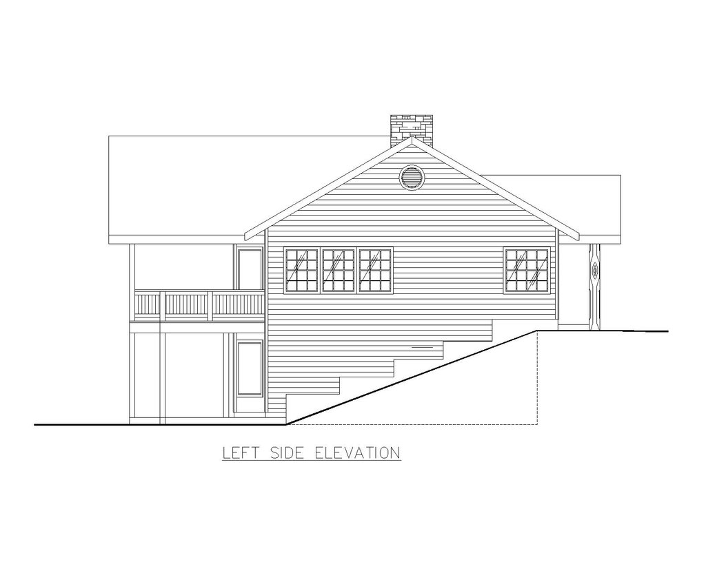 Exterior - Other Elevation for Craftsman House Plan #117-1117 - 4 bed, 2.5 bath