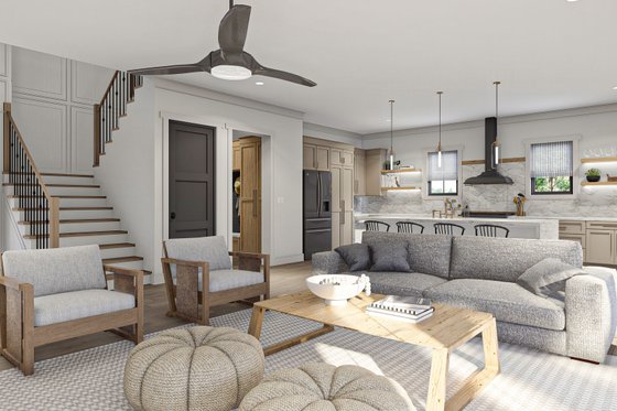 Interior - Family Room for Traditional House Plan #455-557 - 5 bed, 3.5 bath