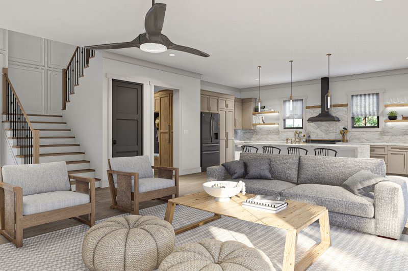 Dream House Plan - Interior - Family Room for Traditional House Plan #455-557 - 5 bed, 3.5 bath