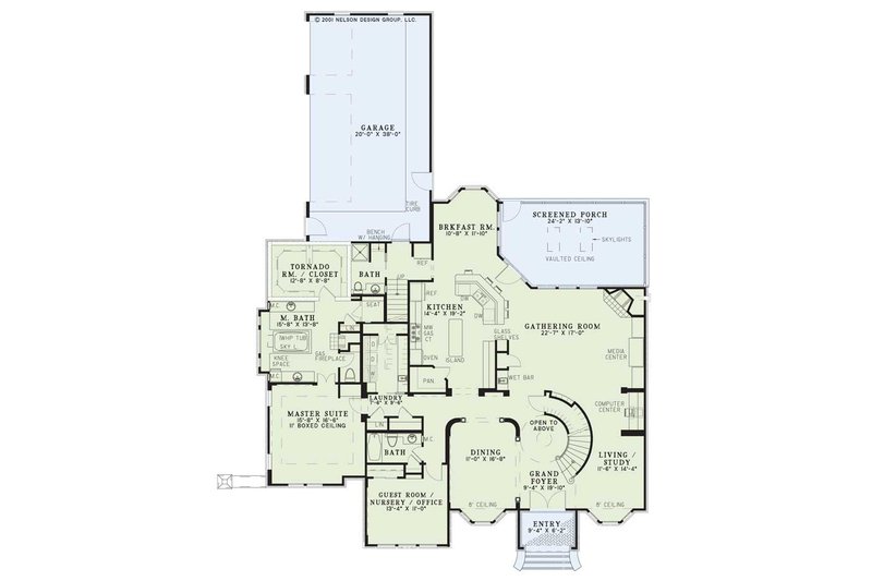 Dream House Plan - Floor Plan - Main Floor for European House Plan #17-452 - 5 bed, 5 bath