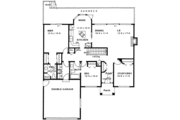 Mediterranean Style House Plan - 3 Beds 2 Baths 1423 Sq/Ft Plan #126-125 
