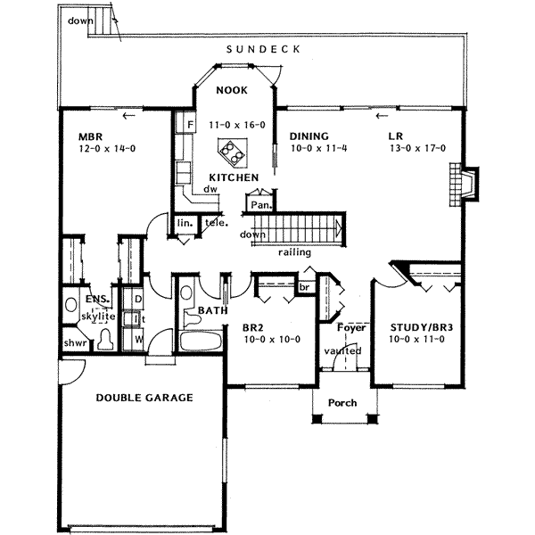 Dream House Plan - Mediterranean Floor Plan - Main Floor Plan #126-125