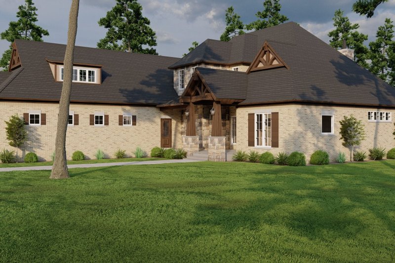 Dream House Plan - Exterior - Front Elevation 3 for European House Plan #17-3416 - 4 bed, 4.5 bath