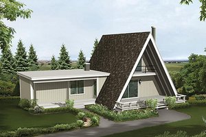 Cottage Exterior - Front Elevation Plan #57-479