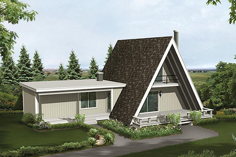 Cottage Style House Plan - 3 Beds 1 Baths 1312 Sq/Ft Plan #57-479