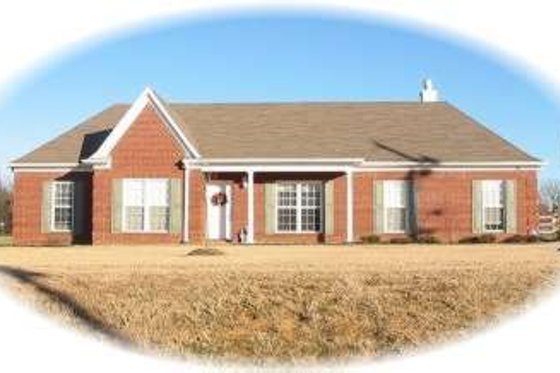 Exterior - Front Elevation for Traditional House Plan #81-1477 - 3 bed, 2 bath