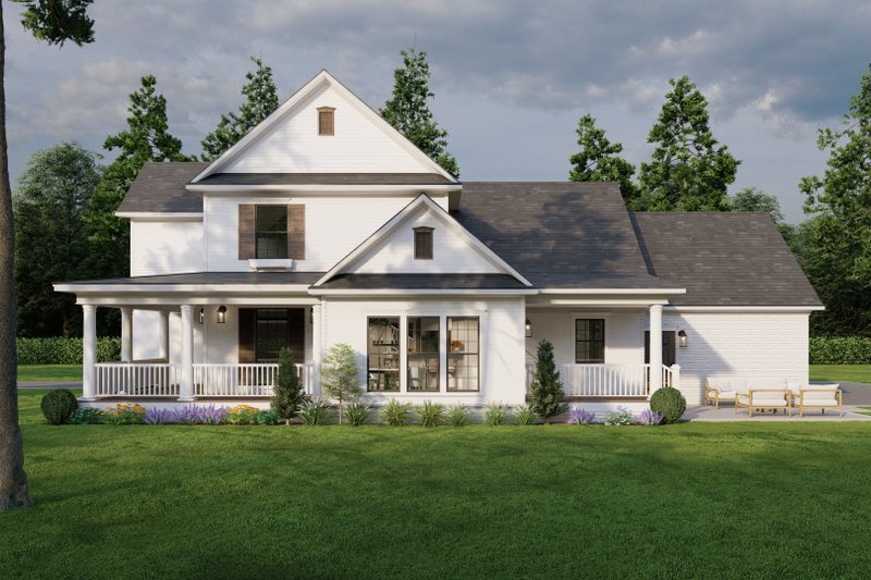 House Plan Design - Exterior - Other Elevation 1 for Farmhouse House Plan #17-286 - 4 bed, 2.5 bath