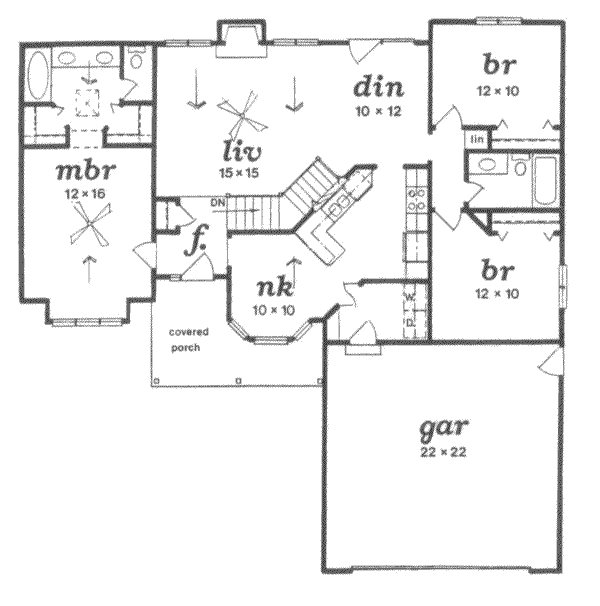 Architectural House Design - Traditional Floor Plan - Main Floor Plan #58-133