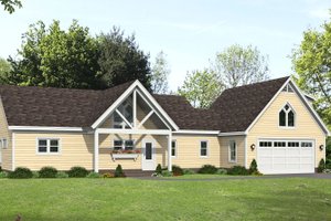 Cottage Exterior - Front Elevation Plan #932-1102