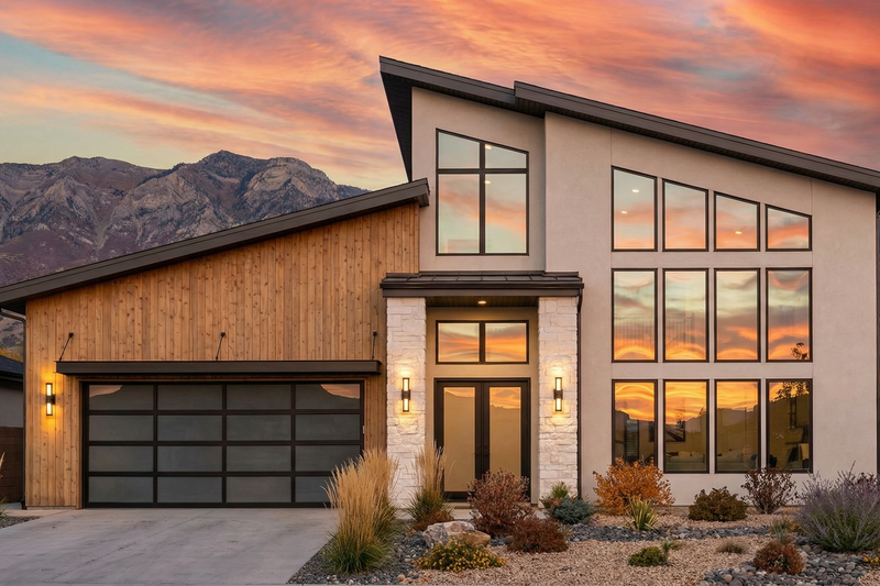 House Design - Exterior - Front Elevation 3 for Modern House Plan #1096-134 - 3 bed, 2.5 bath