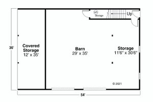 Floor Plan - Main Floor for Country House Plan #124-1241, 0 bath