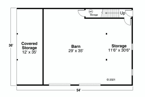 Floor Plan - Main Floor for Country House Plan #124-1241, 0 bath