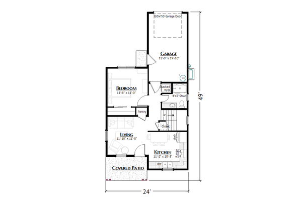 Contemporary Floor Plan - Main Floor Plan #1099-16
