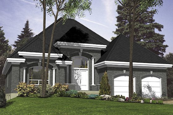 Exterior - Front Elevation for European House Plan #138-352 - 2 bed, 1 bath
