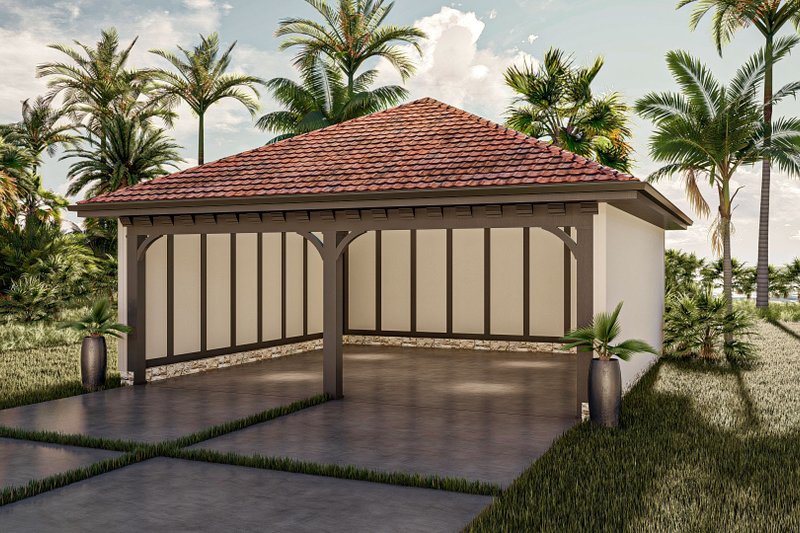 Mediterranean Style House Plan - 0 Beds 0 Baths 625 Sq/Ft Plan #455-576