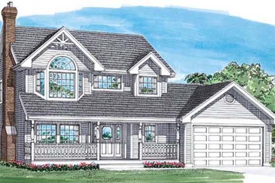 Exterior - Front Elevation for Traditional House Plan #47-263 - 3 bed, 2.5 bath