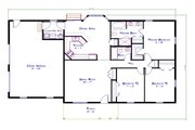 Ranch Style House Plan - 3 Beds 2 Baths 1660 Sq/Ft Plan #1115-4 