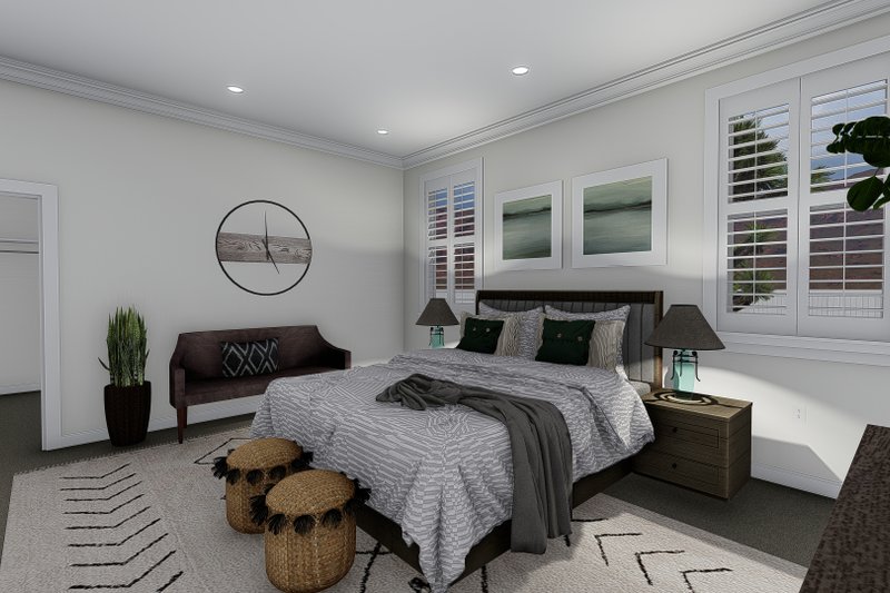 Architectural House Design - Interior - Master Bedroom 2 for Craftsman House Plan #1060-237 - 2 bed, 3 bath